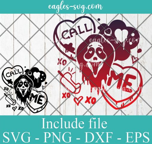 CALL ME Candy Hearts funny Horror Valentine's Day Scream Svg, Png, Cricut File Silhouette Art