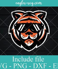 Cool Bengal Tiger with Sunglasses Svg, Png, Cricut File Silhouette Art