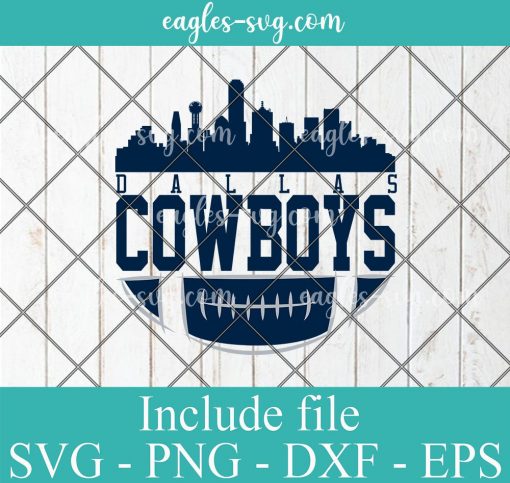 Dallas Skyline Cowboys Football SVG, nfl svg, american football svg file, sport svg , pdf, png, Silhouette City Texas
