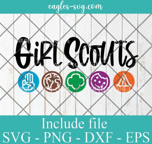 Girl Scout Icon- Camp, Cookies Troop - svg pdf png for silhouette or cricut