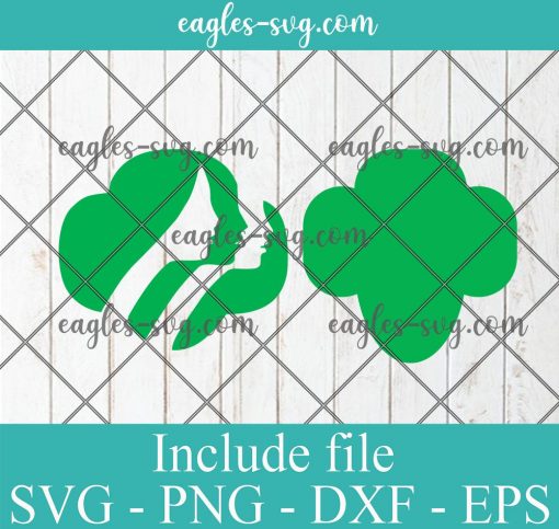 Girl Scout Trefoil - svg pdf png for silhouette or cricut