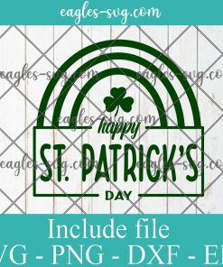 Happy St. Patrick's Day Rainbow Svg, Png, Cricut File Silhouette