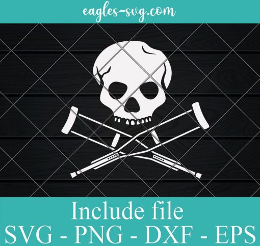MTV Jackass Skull And Crutches Logo Svg, Png, Cricut File Silhouette Art