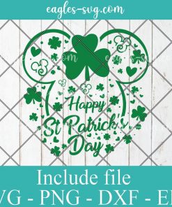 Mickey Happy St Patricks Day Svg, Png, Cricut File Silhouette
