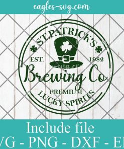St Patrick's Day Brewing Co Svg, Png, Cricut File Silhouette