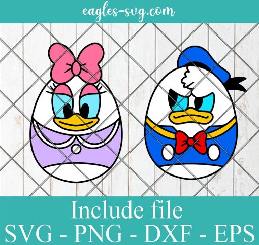 Disney Ducks Happy Easter Cartoon Svg Cricut File Silhouette, Png