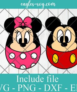 Disney Mouse Happy Easter Cartoon Svg Cricut File Silhouette, Png