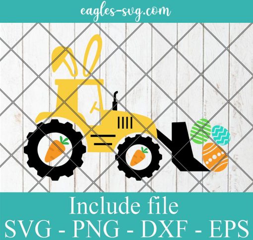 Easter Tractor Svg, Happy Easter Svg Files For Cricut, Silhouette, Png for Iron on tranfers
