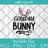 Easter Grandma Bunny Svg Cut File Silhouette, Png