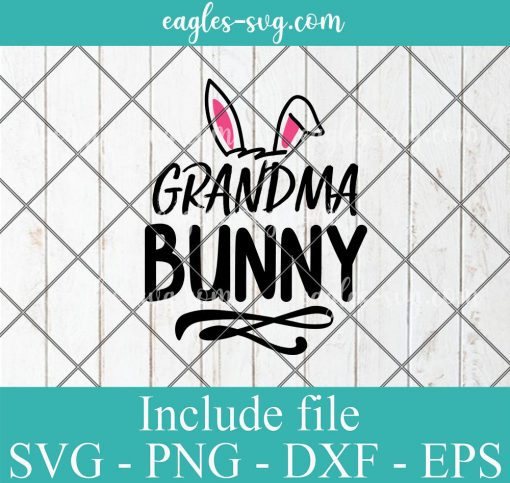 Easter Grandma Bunny Svg Cut File Silhouette, Png