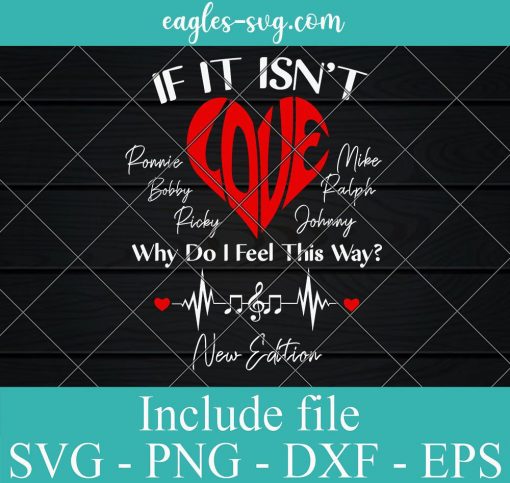 If It Isn't Love Why Do I Feel This Way New Edition Svg, Png, Cricut File Silhouette
