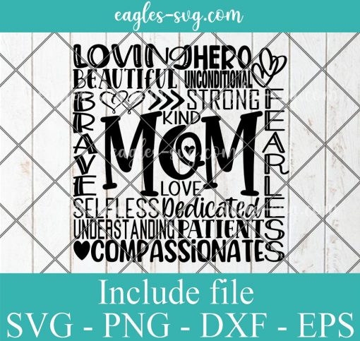 Mom Typography Svg, Mother's Day svg, Png, Cricut svg, Silhouette
