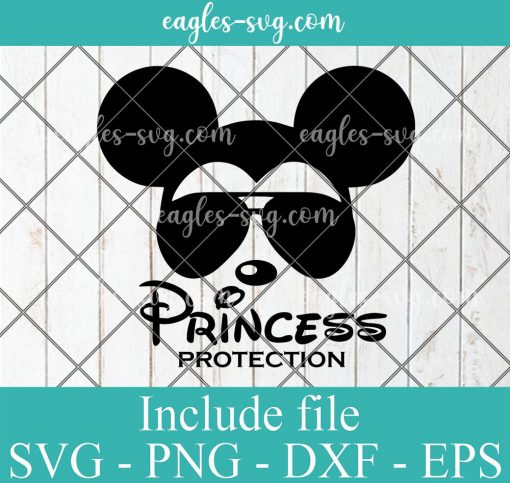 Princess Protection Mickey Sunglasses Svg, Png, Cricut File Silhouette