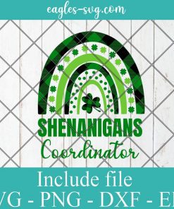 Shenanigans Coordinator Rainbow St Patricks Day Teacher Gift Svg, Png, Cricut File Silhouette