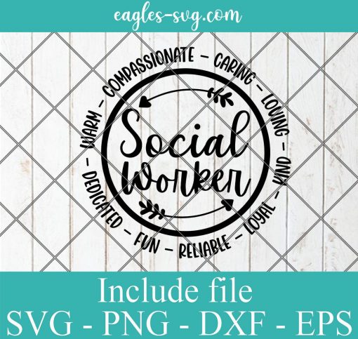 Social Workers Compassionate Caring Loving Svg Cricut File Silhouette, Png