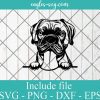 Animal Dog Boxer Peeking Svg, Png Printable, Cricut & Silhouette