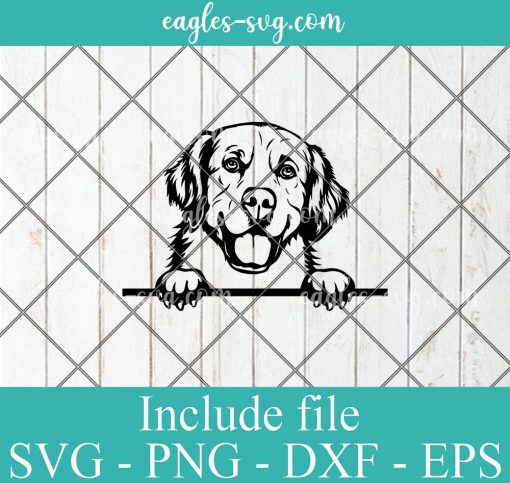Animal Dog Golden Retriever Peeking Svg, Png Printable, Cricut & Silhouette