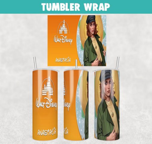 ANASTASIA Walt Disney Princess Tumbler Wrap Templates 20oz Skinny Sublimation Design, PNG File Digital Download
