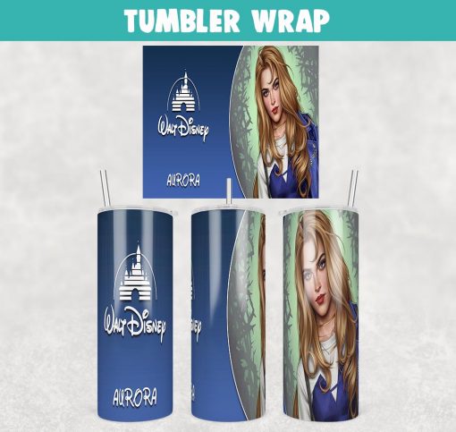 AURORA Walt Disney Princess Sleeping Beauty Tumbler Wrap Templates 20oz Skinny Sublimation Design, PNG File Digital Download