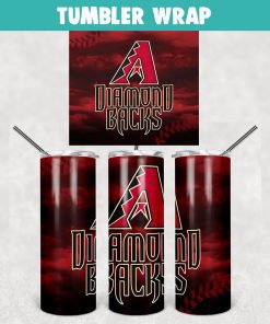 Arizona Diamondbacks Baseball Tumbler Wrap Templates 20oz Skinny Sublimation Design, PNG Digital Download