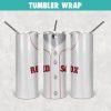 Boston Red Sox Baseball Tumbler Wrap Templates 20oz Skinny Sublimation Design, PNG Digital Download