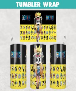 Brook One Piece Anime Tumbler Wrap Templates 20oz Skinny Sublimation Design, PNG File Digital Download