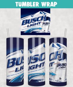 Busch Light Ice Cold Easy Beer Tumbler Wrap Templates 20oz Skinny PNG Sublimation Design, Label Beer Tumbler PNG