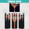 Chicago Bears Zipper Football Tumbler Wrap 20 oz Sublimation Design, JPG Digital Download