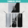 Chicago White Sox Baseball Tumbler Wrap Templates 20oz Skinny Sublimation Design, PNG Digital Download