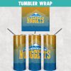 Denver Nuggets Basketball Tumbler Wrap Templates 20oz Skinny Sublimation Design, PNG Digital Download