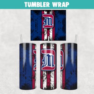 Detroit Mercy Grunge Tumbler Wrap Templates 20oz Skinny Sublimation Design, JPG Digital Download