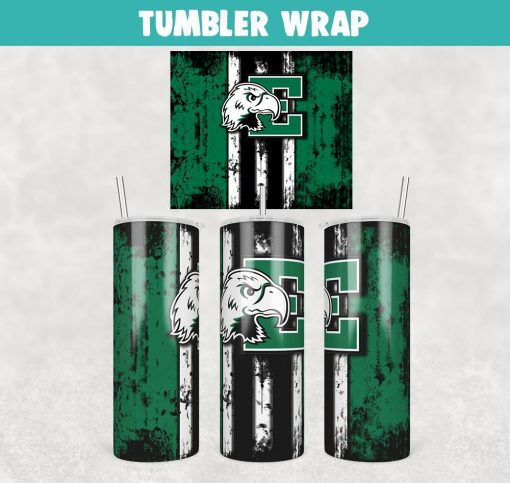Basketball Eastern Michigan Eagles Grunge Tumbler Wrap Templates 20oz Skinny Sublimation Design, JPG Digital Download