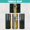 Football Green Bay Packers Grunge Tumbler Wrap Templates 20oz Skinny Sublimation Design, JPG Digital Download