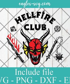 Hellfire Club Svg, Stranger Svg Things, Stranger Svg Thing Season 4 Svg, Png Printable, Cricut & Silhouette