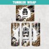 Hockey Mom Messy Bun Tumbler Wrap Templates 20oz Skinny Sublimation Design, PNG File Digital Download