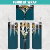 Jacksonville Jaguars Zipper Football Tumbler Wrap 20 oz Sublimation Design, JPG Digital Download