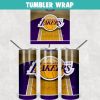 Los Angeles Lakers Basketball Tumbler Wrap Templates 20oz Skinny Sublimation Design, PNG Digital Download