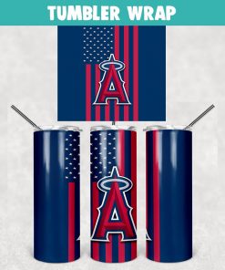 Los Angeles Angels Baseball Tumbler Wrap Templates 20oz Skinny Sublimation Design, PNG Digital Download