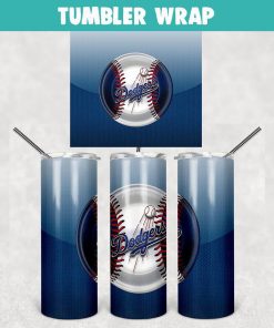 Los Angeles Dodgers Baseball Tumbler Wrap Templates 20oz Skinny Sublimation Design, PNG Digital Download