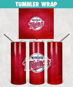 Minnesota Twins Baseball Tumbler Wrap Templates 20oz Skinny Sublimation Design, PNG Digital Download