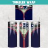 New England Patriots Zipper Football Tumbler Wrap 20 oz Sublimation Design, JPG Digital Download