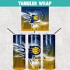 Indiana Pacers Basketball Tumbler Wrap Templates 20oz Skinny Sublimation Design, PNG Digital Download
