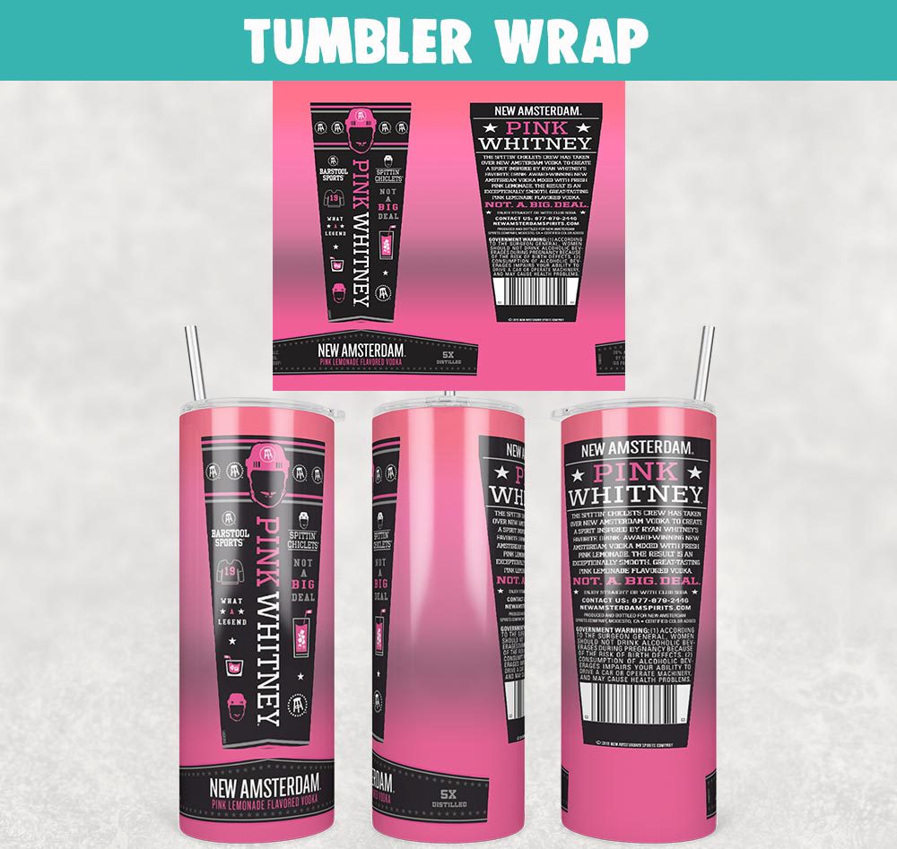 Pink Whitney Tumbler Wrap Templates 20oz Skinny PNG Sublimation Design, Label Tumbler PNG