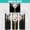 Pittsburgh Steelers Zipper Football Tumbler Wrap 20 oz Sublimation Design, JPG Digital Download