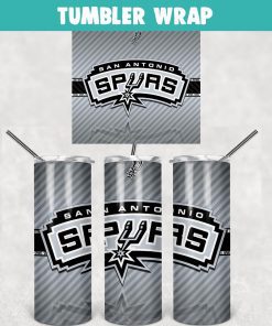 San Antonio Spurs Basketball Tumbler Wrap Templates 20oz Skinny Sublimation Design, PNG Digital Download