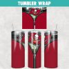 Tampa Bay Buccaneers Zipper Football Tumbler Wrap 20 oz Sublimation Design, JPG Digital Download