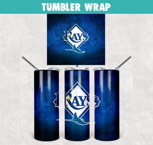 Tampa Bay Rays Baseball Tumbler Wrap Templates 20oz Skinny Sublimation Design, PNG Digital Download