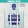 1800 Silver tequila Tumbler Wrap Templates 20oz Skinny PNG Sublimation Design, Liquor Label Tumbler PNG
