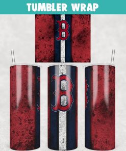 Baseball Boston Red Sox Grunge Tumbler Wrap Templates 20oz Skinny JPG Digital Download
