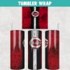 Baseballs Cincinnati Reds Grunge Tumbler Wrap Templates 20oz Skinny JPG Digital Download